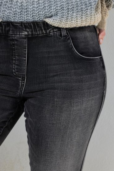 Ulla Popken Vintage Wash Jeggings Black - Tajice - Tajice u velikim veličinama