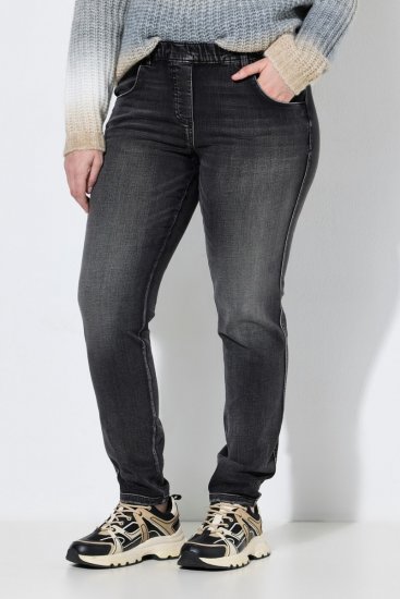 Ulla Popken Vintage Wash Jeggings Black - Tajice - Tajice u velikim veličinama