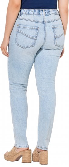 Ulla Popken Slim Leg Stretch Fit Jeans Light Blue Denim - Traperice & Hlače u Velikim Veličinama – Plus Size - 