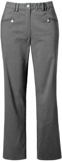 Ulla Popken Thermal Stretch Fit Mony Pants Graphite Grey - Traperice & Hlače u Velikim Veličinama – Plus Size - 