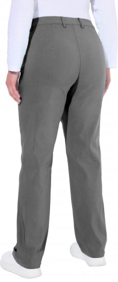 Ulla Popken Thermal Stretch Fit Mony Pants Graphite Grey - Traperice & Hlače u Velikim Veličinama – Plus Size - 