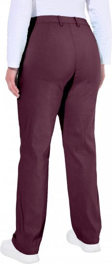 Ulla Popken Thermal Stretch Fit Mony Pants Aubergine - Traperice & Hlače u Velikim Veličinama – Plus Size - 