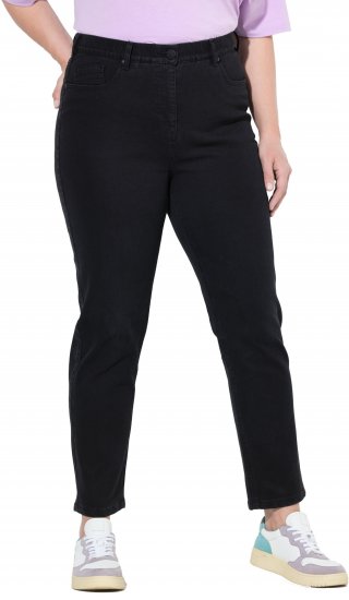 Ulla Popken Stretch Fit Mom Jeans Black - Traperice & Hlače u Velikim Veličinama – Plus Size - 