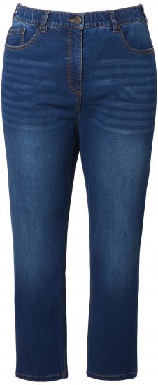 Ulla Popken Stretch Fit Mom Jeans Blue Denim - Traperice & Hlače u Velikim Veličinama – Plus Size - 