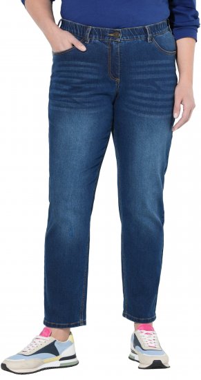 Ulla Popken Stretch Fit Boyfriend Jeans Blue - Traperice & Hlače u Velikim Veličinama – Plus Size - 