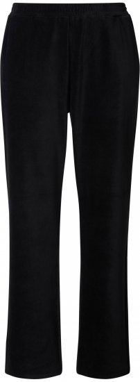Ulla Popken Corduroy Elastic Waist Pants Black - Traperice & Hlače u Velikim Veličinama – Plus Size - 