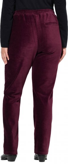 Ulla Popken Corduroy Elastic Waist Pants Brown - Traperice & Hlače u Velikim Veličinama – Plus Size - 