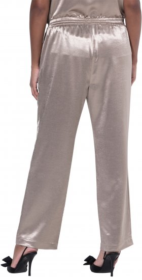 Ulla Popken Metallic Satin Elastic Waist Pants Orange - Traperice & Hlače u Velikim Veličinama – Plus Size - 