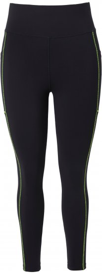 Ulla Popken Neon Seam Quick Drying Performance Leggings Black - Traperice & Hlače u Velikim Veličinama – Plus Size - 