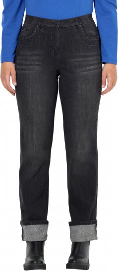 Ulla Popken Rhinestone Studded Jeans Grey - Traperice & Hlače u Velikim Veličinama – Plus Size - 