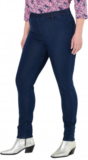 Ulla Popken Denim Five Pocket Jeggings Denim Blue - Traperice & Hlače u Velikim Veličinama – Plus Size - 