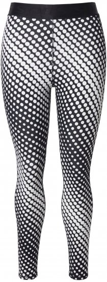 Ulla Popken Polka Dot Performance Leggings Black - Traperice & Hlače u Velikim Veličinama – Plus Size - 