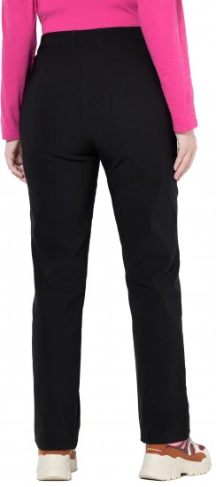 Ulla Popken Bengaline Elastic Waist Pants Black - Traperice & Hlače u Velikim Veličinama – Plus Size - 