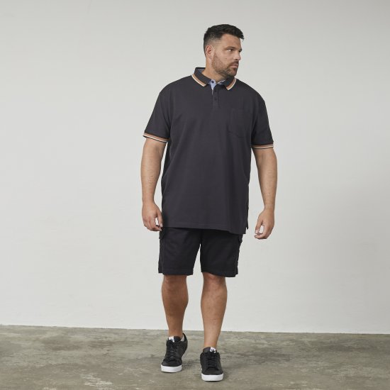 North Latitude 61128 Superflex Piké Polo Majica Crna - Polo majice - Muške Polo Majice Veliki Brojevi