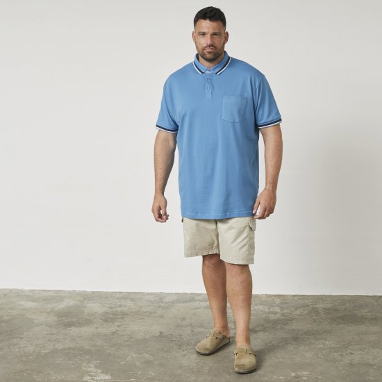 North Latitude 61128 Superflex Piké Polo Majica Plava - Polo majice - Muške Polo Majice Veliki Brojevi