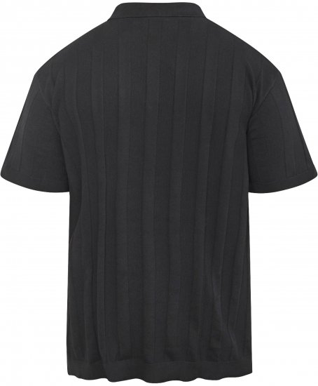 North Latitude 61329 Pleteni Polo Kratkih Rukava Crna - Polo majice - Muške Polo Majice Veliki Brojevi