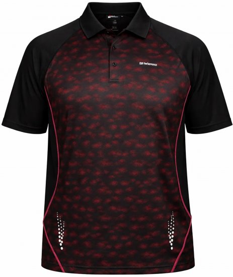 Espionage LW156 Performance Polo Red/Black - Polo majice - Muške Polo Majice Veliki Brojevi