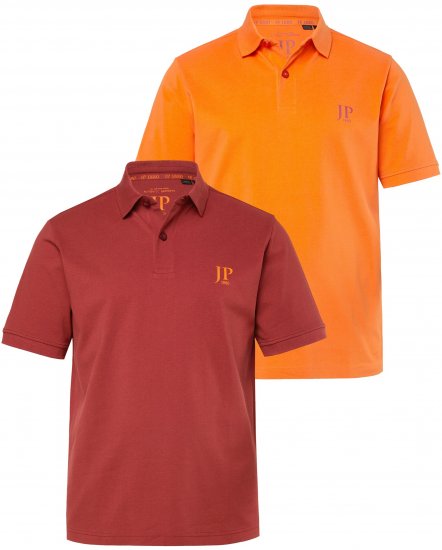 JP1880 Polo Shirts 2-pack Piqué Red Orange - Polo majice - Muške Polo Majice Veliki Brojevi