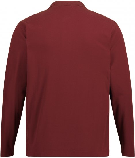 JP1880 Polo Shirt Long Sleeve Piqué Red - Polo majice - Muške Polo Majice Veliki Brojevi