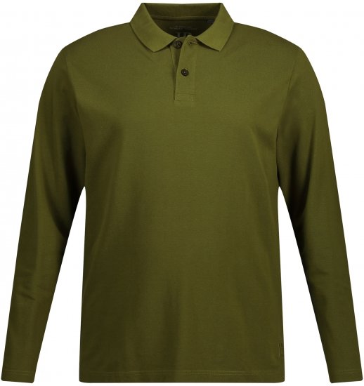 JP1880 Polo Shirt Basic Long Sleeve Pique Moss Green - Polo majice - Muške Polo Majice Veliki Brojevi