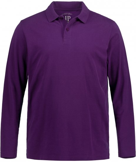 JP1880 Polo Shirt Long Sleeve Pique Purple - Polo majice - Muške Polo Majice Veliki Brojevi
