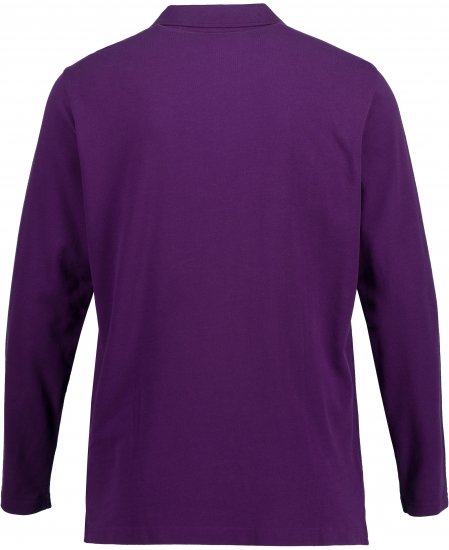JP1880 Polo Shirt Long Sleeve Pique Purple - Polo majice - Muške Polo Majice Veliki Brojevi