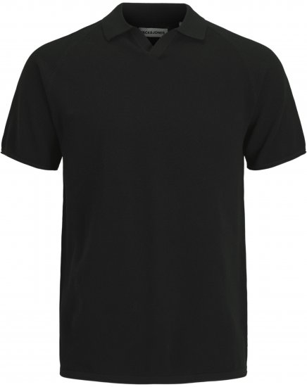 Jack & Jones Hill Polo Majica Kratkih Rukava Crna - Polo majice - Muške Polo Majice Veliki Brojevi