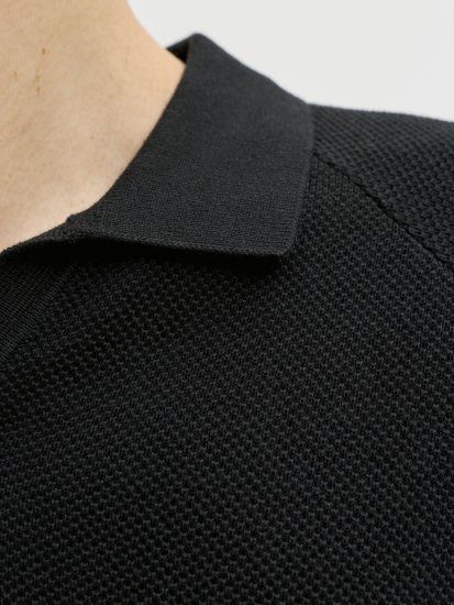 Jack & Jones Hill Polo Majica Kratkih Rukava Crna - Polo majice - Muške Polo Majice Veliki Brojevi