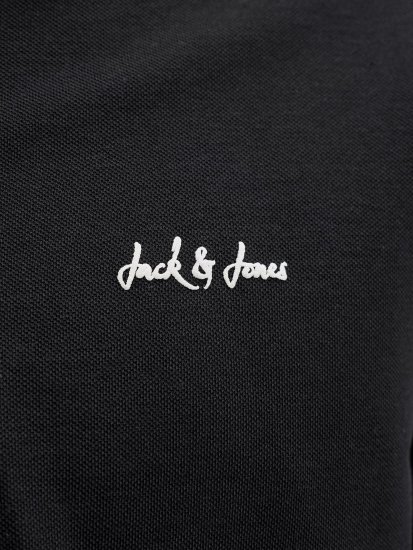 Jack & Jones Blaze Short Sleeve Polo Black - Polo majice - Muške Polo Majice Veliki Brojevi