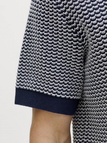 Jack & Jones Blukingsley Knitted Short Sleeve Polo Navy - Košulje - Muške Košulje Veliki Brojevi