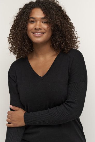 Kaffe Curve Machi Knit Džemper Duboko crna - Puloveri & dukserice - 