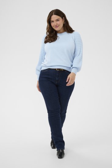 Kaffe Curve Lini Knit Džemper Celestial Blue - Puloveri & dukserice - 