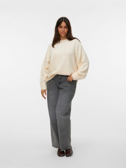 Vero Moda Boom Long Sleeve Pullover Birch - Pleteni puloveri - 