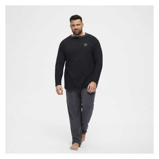 North Latitude Pyjama Pants Dark Grey Charcole - Pidžame/Loungewear - Muške Pidžame Veliki Brojevi