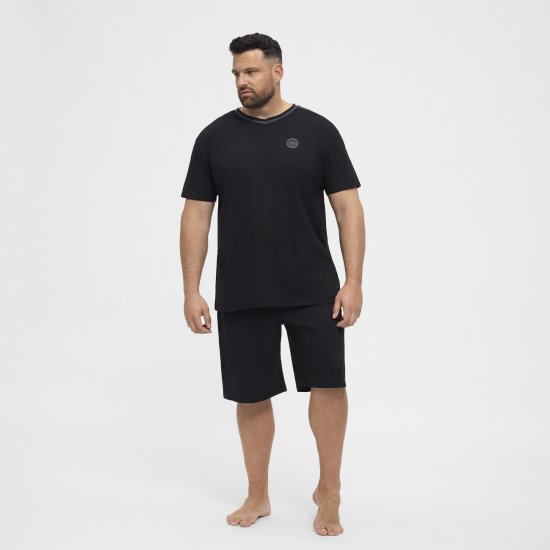 North Latitude Pyjama Shorts Black - Pidžame/Loungewear - Muške Pidžame Veliki Brojevi