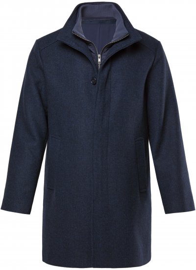 Boston Park Coat Two-Tone Wool Mix Navy - Jakne - Muške Jakne Veliki Brojevi