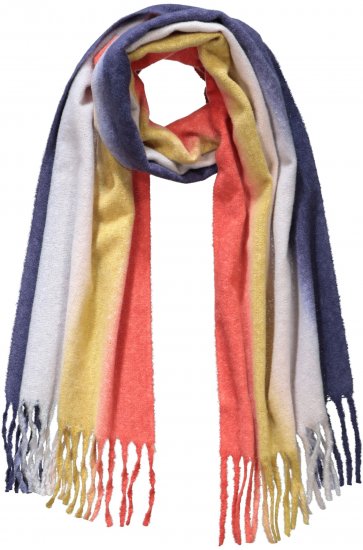 Ulla Popken Ombre Rainbow Stripe Scarf Night Blue - Accessoarer - 
