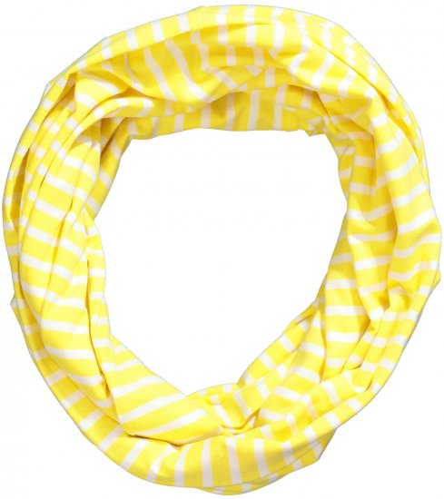 Ulla Popken Striped Infinity Scarf Lemon Yellow - Accessoarer - 