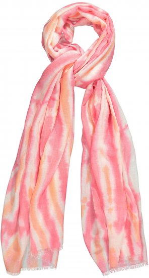 Ulla Popken Tie Dye Striped Scarf Magenta Pink - Accessoarer - 