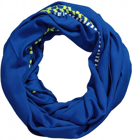 Ulla Popken Embroidered Infinity Scarf Opal Green - Accessoarer - 