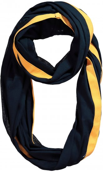 Ulla Popken Neon Stripe Infinity Scarf Navy - Accessoarer - 
