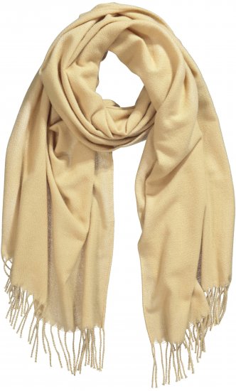 Ulla Popken Fringed Scarf Dark Putty - Accessoarer - 