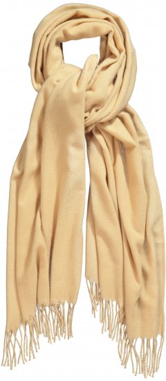 Ulla Popken Fringed Scarf Dark Putty - Accessoarer - 