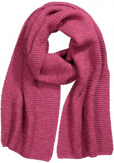 Ulla Popken Garter Stitch Knit Scarf Pink - Accessoarer - 