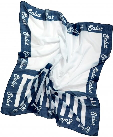 Ulla Popken Maritime Inspired Scarf Deep Aqua - Accessoarer - 