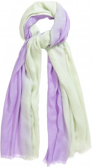 Ulla Popken Fringed Ombre Scarf Pistachio - Accessoarer - 
