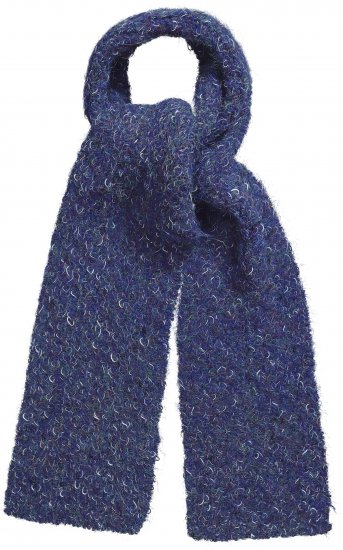 Ulla Popken Marled Mix Yarn Wool Blend Scarf Deep Aqua - Accessoarer - 