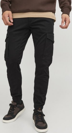 Jack & Jones Paul Flake Cargo Pants Black - Traperice & hlače - Muške Traperice i Hlače Veliki Brojevi