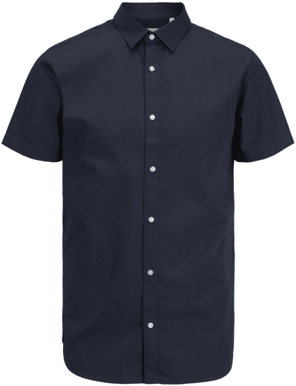 Jack & Jones JOE Shirt Short Sleeve Plain Casual Navy - Košulje - Muške Košulje Veliki Brojevi