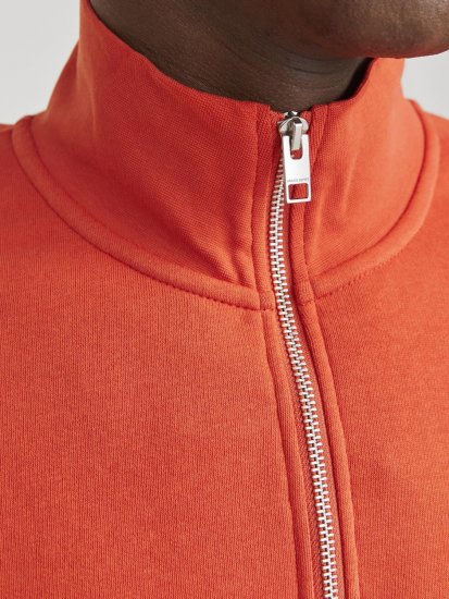 Jack & Jones Esterbro High Neck Quarter Zip Sweatshirt Red - Puloveri & dukserice - Muške Puloveri & dukserice veliki brojevi